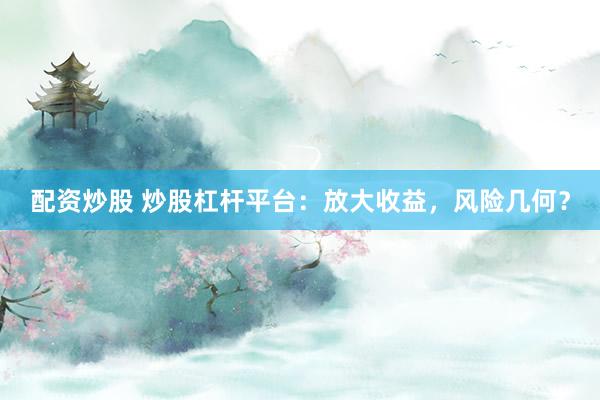 配资炒股 炒股杠杆平台：放大收益，风险几何？
